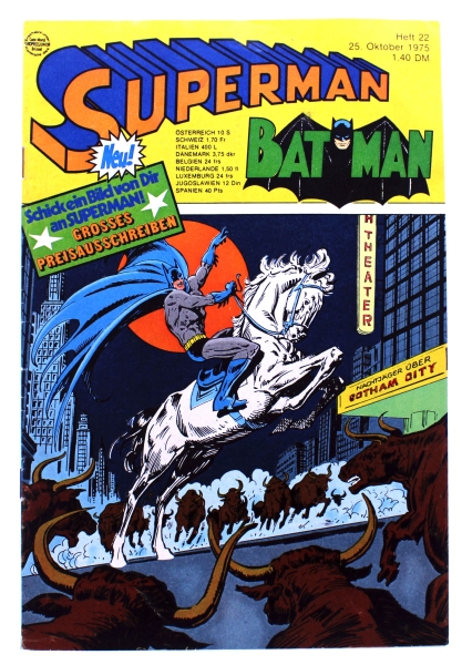 DC Comics Superman Batman Comic Nr. 22 (1975): Der Viehdieb von Gotham City von Ehapa